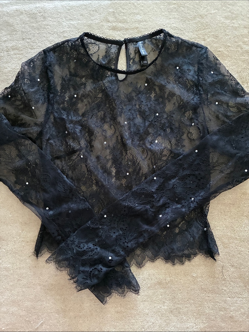 FL&L Lace Embellished Going out Top